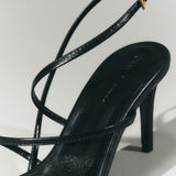 Khaite - Loop Sandal in Black Leather
