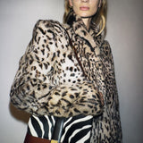 Khaite - Comelle Coat in Leopard Print Lapin