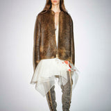 Khaite - Ruban Jacket in Dark Brown Distresed Leather