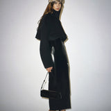 Khaite - Gres Skirt in Black Leather