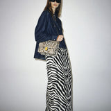 Khaite - Loxley Skirt in Zebra Print Haircalf