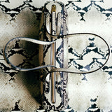 Khaite - Simona Shoulder Bag in Natural Python-Embossed Leather