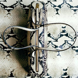 Khaite - Simona Shoulder Bag in Natural Python - Embossed Leather