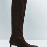 Khaite - Ona Knee-High Boot in Ebano Suede
