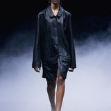 Khaite - Harmon Coat in Black Washed Leather