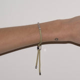 Dorsey - JAMES BEZEL LAB DIAMOND KHAKI PARACORD BRACELET, 14K WHITE GOLD