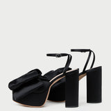 Loeffler Randall - Kiki Black Satin Platform Sandal