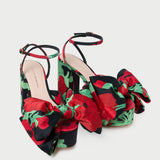 Loeffler Randall - Kiki Black Floral Platform Sandal