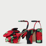 Loeffler Randall - Kiki Black Floral Platform Sandal