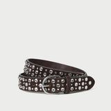 Loeffler Randall - Kip Brown Suede Rhinestone Belt