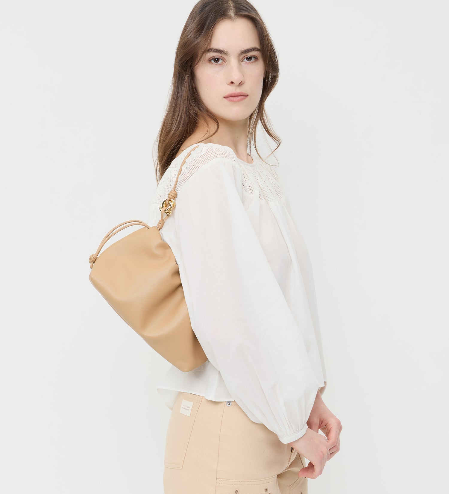 Loeffler Randall - Kiri Khaki Leather Shoulder Bag