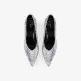 Jude - Kiss Pump Silver Python Leather