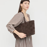 Loeffler Randall - Klara Brown Woven Suede Tote