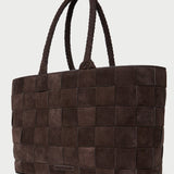 Loeffler Randall - Klara Brown Woven Suede Tote