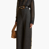 Khaite - Elena Bag in Nougat Leather with Studs