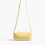 Khaite - Mini Kye Crossbody Bag in Pale Yellow Crackle Patent Leather