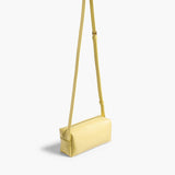 Khaite - Mini Kye Crossbody Bag in Pale Yellow Crackle Patent Leather