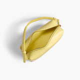 Khaite - Mini Kye Crossbody Bag in Pale Yellow Crackle Patent Leather