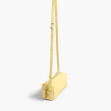 Khaite - Mini Kye Crossbody Bag in Pale Yellow Crackle Patent Leather