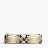 Khaite - Kye Pencil Case in Natural Python-Embossed Leather