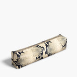 Khaite - Kye Pencil Case in Natural Python-Embossed Leather