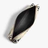Khaite - Kye Pencil Case in Natural Python-Embossed Leather