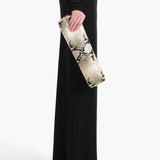 Khaite - Kye Pencil Case in Natural Python-Embossed Leather