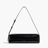 Khaite - Kye Shoulder Bag in Black Crackle Patent Leather