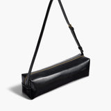 Khaite - Kye Shoulder Bag in Black Crackle Patent Leather