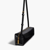 Khaite - Kye Shoulder Bag in Black Crackle Patent Leather