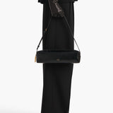 Khaite - Kye Shoulder Bag in Black Crackle Patent Leather