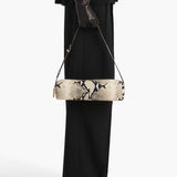 Khaite - Kye Shoulder Bag in Natural Python-Embossed Leather
