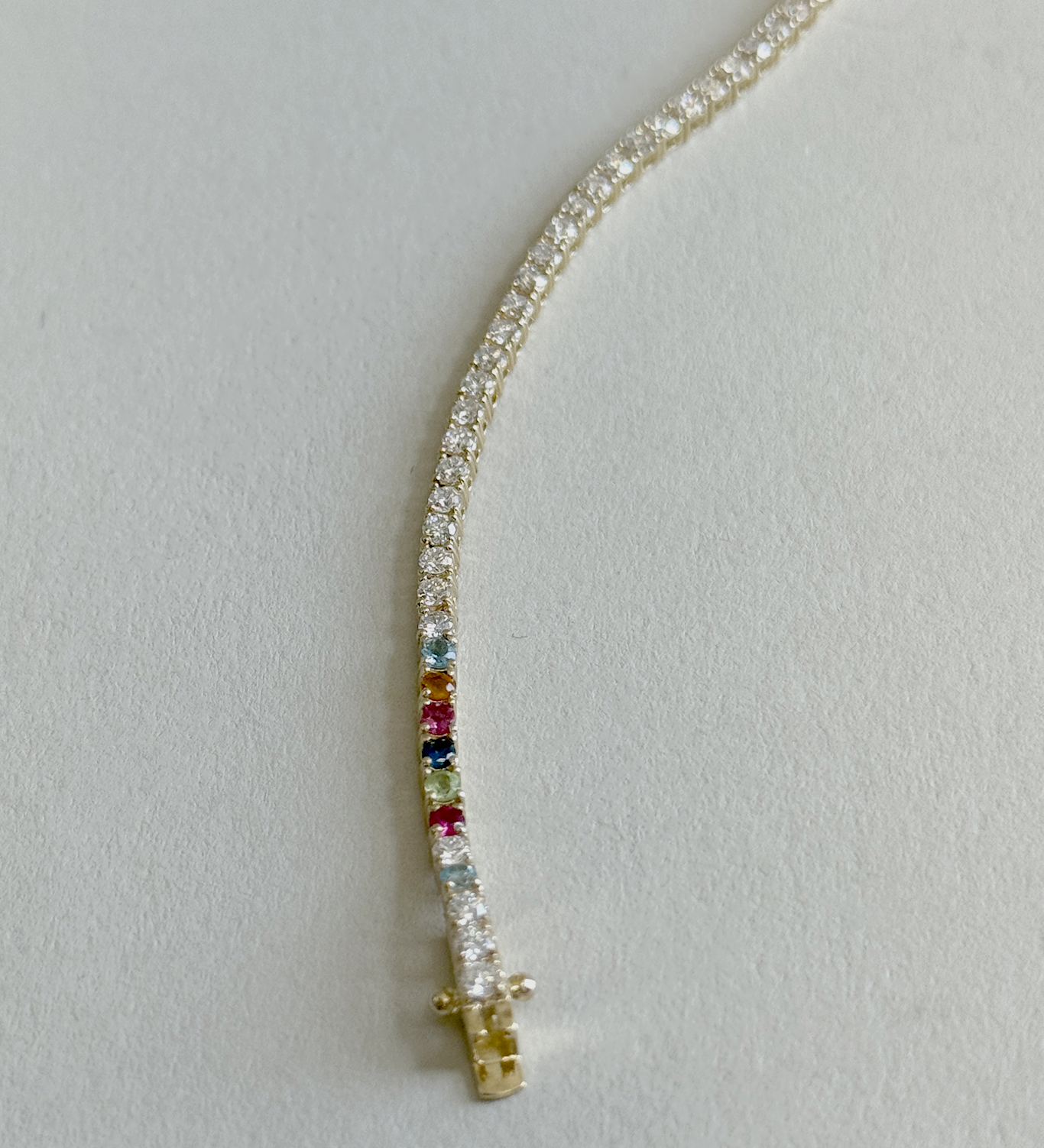 Kinn - Classic Diana Tennis Birthstone Bracelet 2.9ctw Yellow Gold