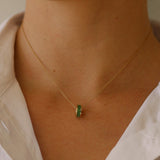 Kinn - Milestone Baguette Birthstone Charm Peridot