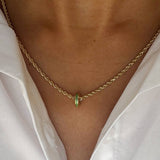 Kinn - Noelle Pavé Dome Birthstone Charm Peridot