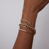 Kinn - Serena Baguette Tennis Link Bracelet Diamond