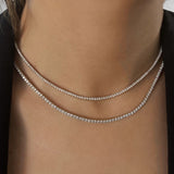 Kinn - Diana Tennis Necklace Diamond 6.20ctw White Gold