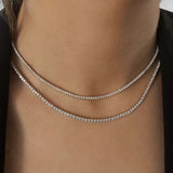 Kinn - Petite Diana Tennis Necklace Diamond Yellow Gold