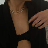 Kinn - Petite Diana Tennis Necklace Birthstones White Gold
