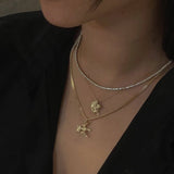 Kinn - Petite Diana Tennis Necklace Diamond Yellow Gold