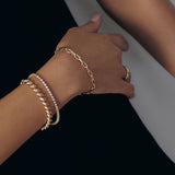 Kinn - Rachel Three Prong Tennis Bracelet Diamond