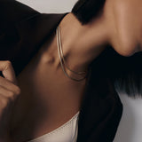 Kinn - Petite Kennedy Herringbone Chain Necklace