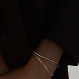 Kinn - Coco Round Tennis Link Bracelet Diamond