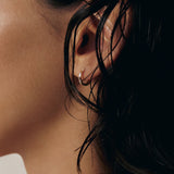 Kinn - Ellie Baguette Huggie Earrings Diamond