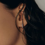 Kinn - Pavé Huggie Earrings Diamond