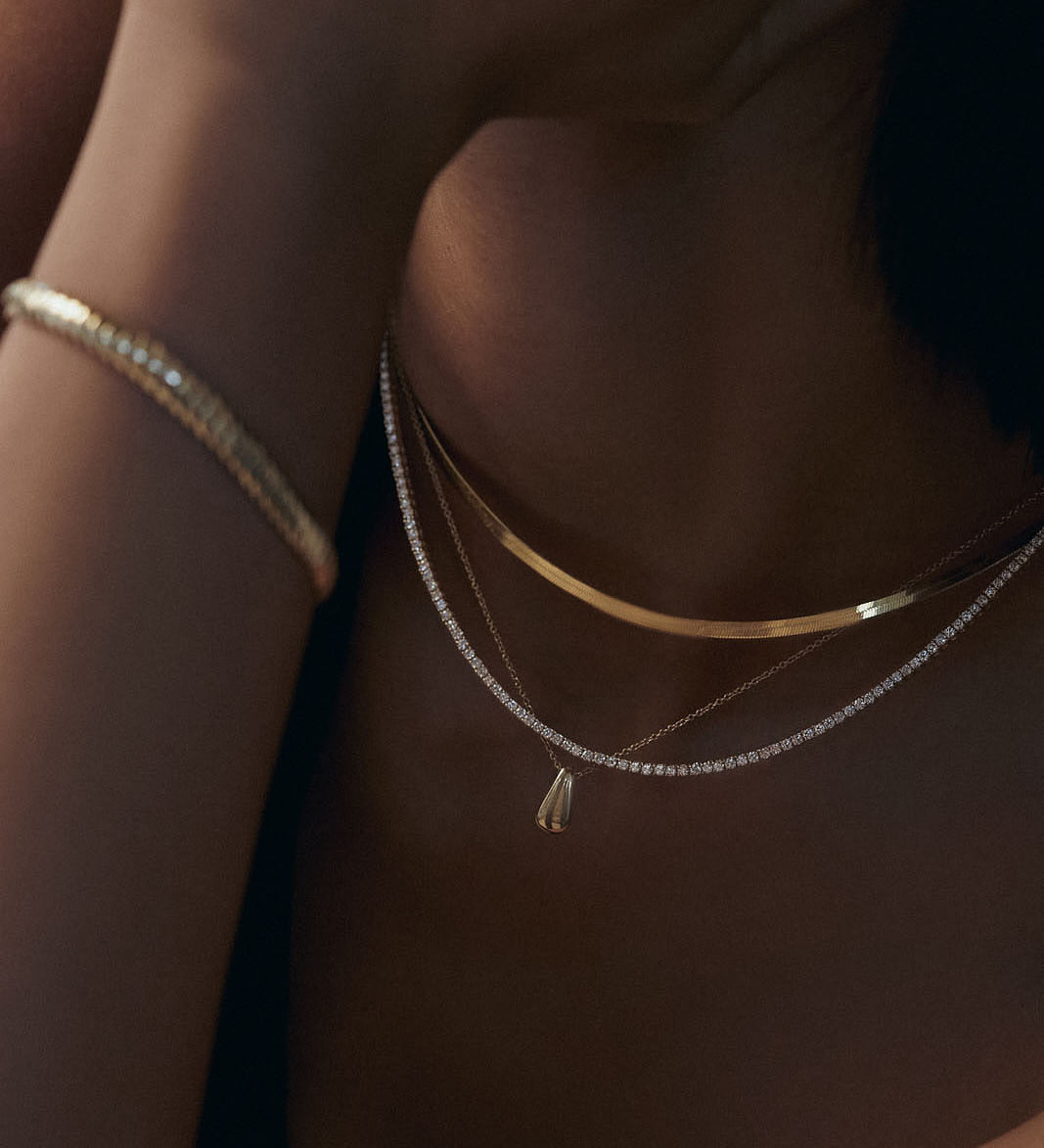 Kinn - Diana Diamond Tennis Necklace White Gold