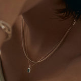 Kinn - Brooklyn Emerald Cut Pendant Emerald