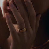 Kinn - Françoise Layered Ellipse Non-Hollow Ring