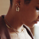 Kinn - Bold Pavé Huggie Earrings Diamond