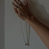Kinn - Petite Close To My Heart Necklace Silver